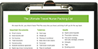 Travel Nurse Packing List Checklist