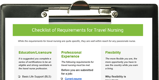 Checklist: Requirements for travel nursing