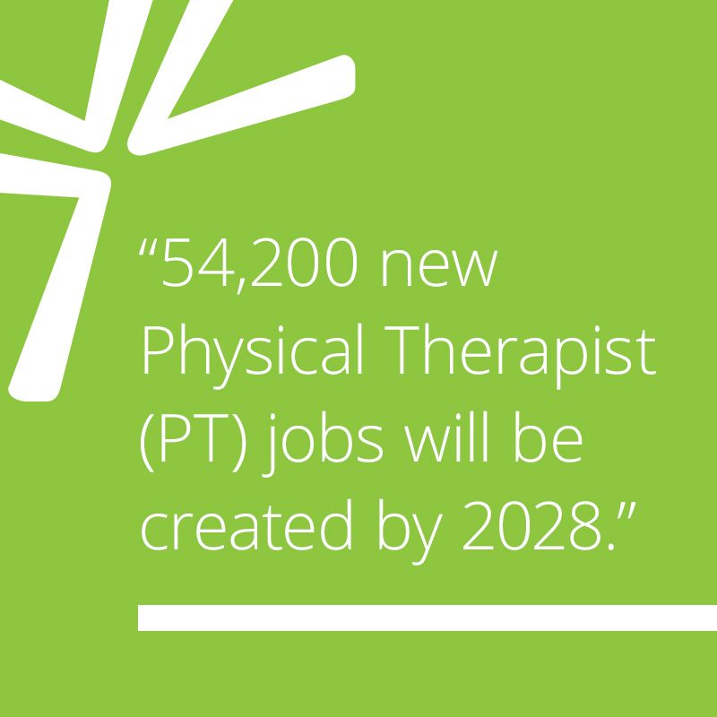 54,200 new Physical Therapist (PT) jobs will be created by 2028.